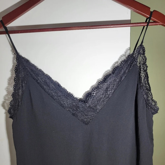 ❤️ 3 For $35 zara lace trim spaghetti strap slinky slip dress chemises small - Picture 2 of 9